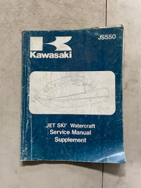 Sm301 Kawi JS550 Jet Ski Watercraft Service Manual Supplement