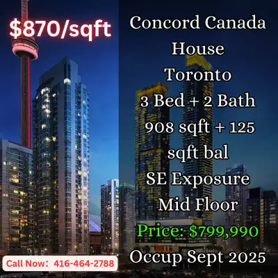 ️ Concord Canada House | Downtown Toronto 23 Spadina Ave, Toronto, ON ️ Community: Waterfront Commun...
