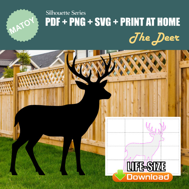  FREE Deer Silhouette Template – DIY Yard Art or Wall Decor in Free Stuff in City of Toronto - Image 2