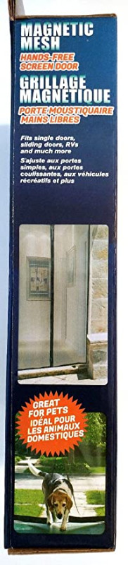 Magnetic Mesh Screen Door, 81.5"Lx19"W NEW, blk. in Other in Pembroke - Image 4