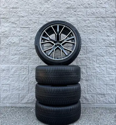 Continental Winter Contact TS850P AO Snow Tires and original 22 inch Audi Q8 / SQ8 "Audi Sport" Two-...