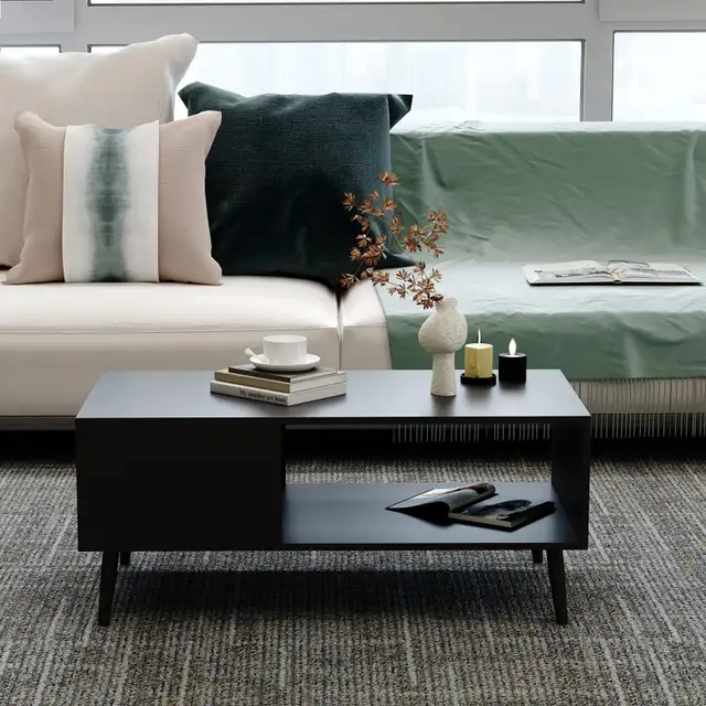 BRAND NEW - Yusong Retro Coffee Table with Storage Organizer... in Coffee Tables in Mississauga / Peel Region - Image 3