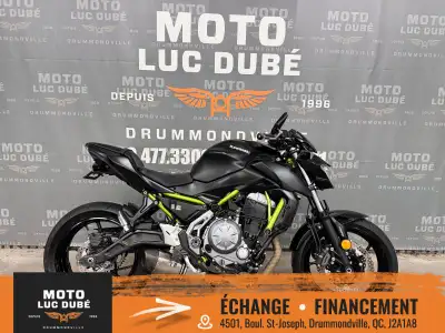 2019 Kawasaki Z650 ABS Kawasaki Z650 ABS 2019 20 892 KM FREINS ABS MOTO IMMATRICULÉE RÉGULIÈRE À LA...