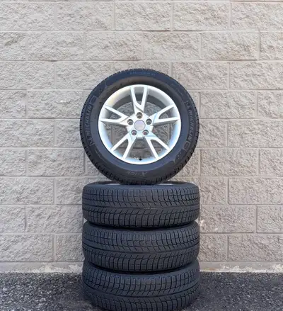 Winter / Snow Michelin Latitude X-Ice Xi3 17" Tires And Original Audi Silver 17 Inch Wheels. 4x 215...