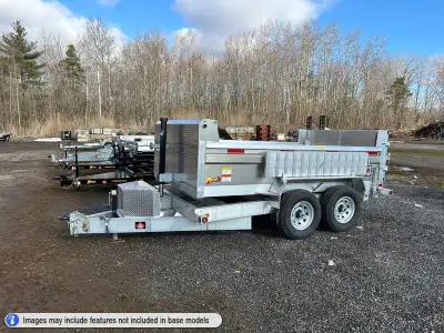 New from Miska Trailer Factory - All-Aluminum 7 Ton Dump Trailer 14,000lb GVWR, 81in.x12' Aluminum D...