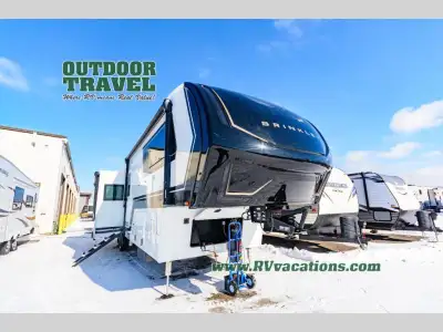 Brinkley Model Z fifth wheel 3420 highlights: Kitchen Island Dual Entry Full Bath Pantry with Adjust...