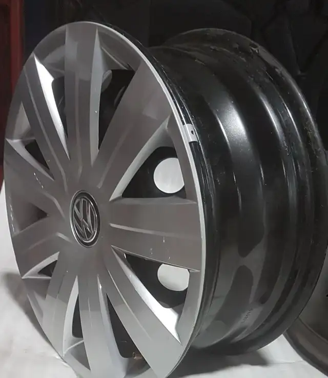 Set of 4 Brand new  OEM VW 15" steel wheels in Tires & Rims in City of Toronto - Image 3