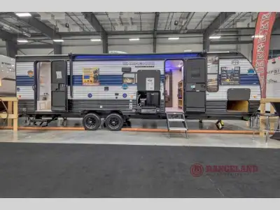 Forest River Cherokee Grey Wolf travel trailer 26DBH highlights: Double-Size Bunks Dual Entry Walk-I...