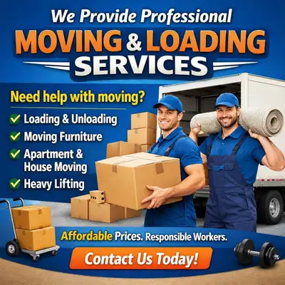 Provide Professional Moving & Loading Services Need help with moving? We offer reliable and strong m...