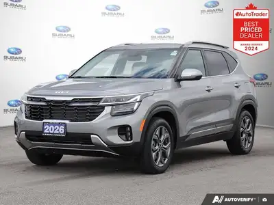 New Price! Gray 2026 Kia Seltos EX Awd | Bluetooth | Sunroof AWD CVT 2.0L I4 MPI DOHC 16V LEV3-SULEV...
