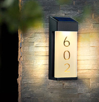 Aluminum Solar Light with Customized Address Numbers