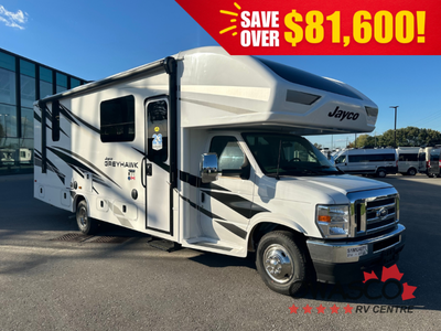 Ex-Rental Jayco Greyhawk Class C motorhome 27U highlights: Double Slide Outs Full Bath Countertop Ex...