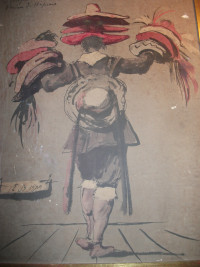 Vintage 1939 Hat Painting