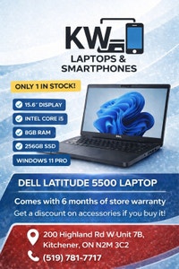 DELL LATITUDE 5500 LAPTOP Kitchener / Waterloo Kitchener Area Preview