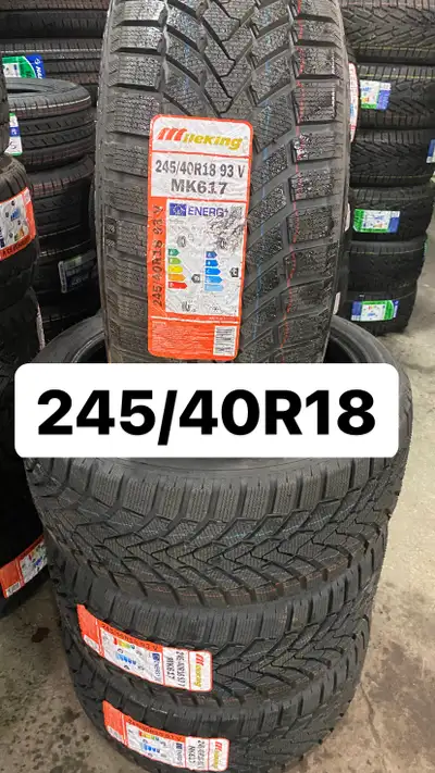 SIZE:245/40R18 NEW WINTER TIRES BRAND:MILEKING INSTALLATION AND BALANCE IS AVAILABLE SAME DAY OUR AD...