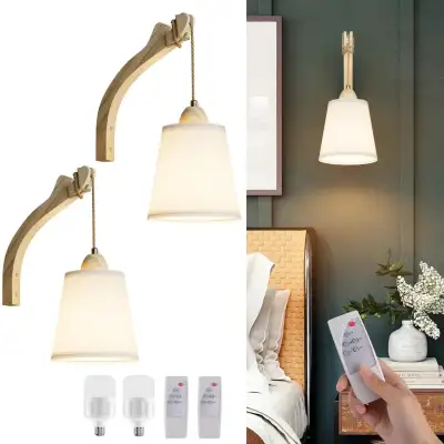 BRAND NEW - Ralbay Battery Operated Wall light Sconces Set of 2., View more