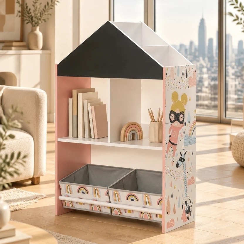 Brand New Kids House-Shaped Bookcase with Storage Bin $49 | Toys ...