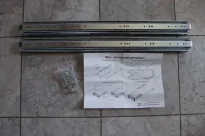 -Slide rail assembly, server rack ball bearing sliding assembly set, 26", rail fully extend 51.5" $3...