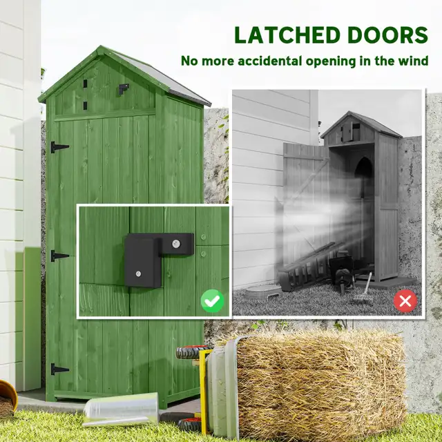 30" x 21" x 71" Garden Storage Shed, Outdoor Tool Utility Storag in Patio & Garden Furniture in City of Toronto - Image 7