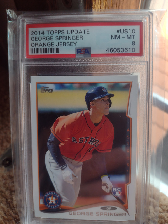 2014 Topps update PSA 8 George Springer rookie card in Arts & Collectibles in Barrie