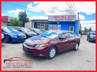 2012 Honda Civic LX 162 KM (Manual) CERTIFIED-WARRANTY On Sale!!! Manual Transmission The Honda Civi...