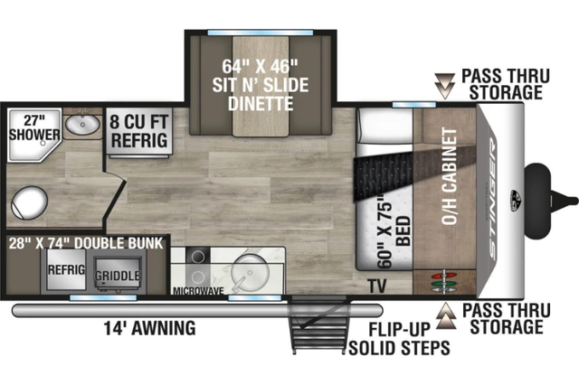 2026 VENTURE SPORTTREK STINGER 161VUD in Travel Trailers & Campers in Kelowna - Image 3