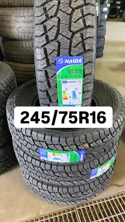 SIZE:245/75R16LT A/T NEW BRAND:HAIDA ALL SEASON INSTALLATION AND BALANCE IS AVAILABLE SAME DAY OUR A...