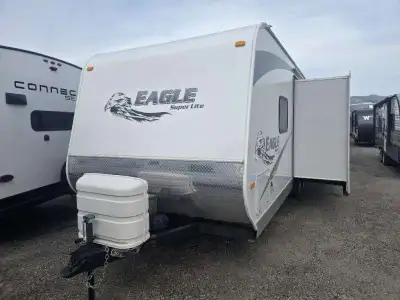Single Slide Eagle Super Lite Travel Trailer by Jayco, Rear Kitchen w/Pantry, 3 Burner Range w/Micro...