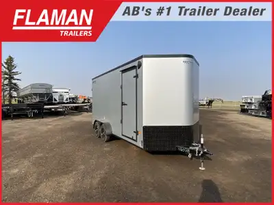2026 ROYAL 7.5'X16' + 2' V-NOSE CARGO TRAILER Color: Silver w/ Blackout Package (2) 3500lb Lippert S...