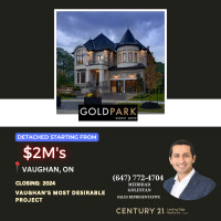 GOLD PARK'S Homes: VAUGHAN'S MOST DESIRABLE Project is here