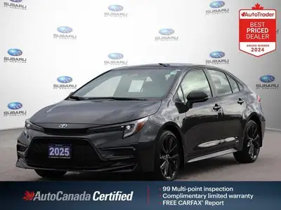 New Price! Odometer is 2146 kilometers below market average! Gray 2025 Toyota Corolla Hybrid SE HYBR...