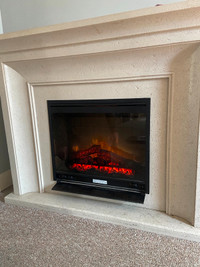 Dimplex electric fireplace with mantle