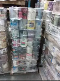 Job lot mixed residential paint, mixed skids/pallets
