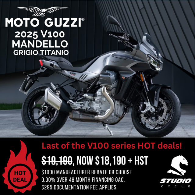 2025 Moto Guzzi V100 Mandello - Grigio Titanio in Sport Touring in City of Toronto - Image 3