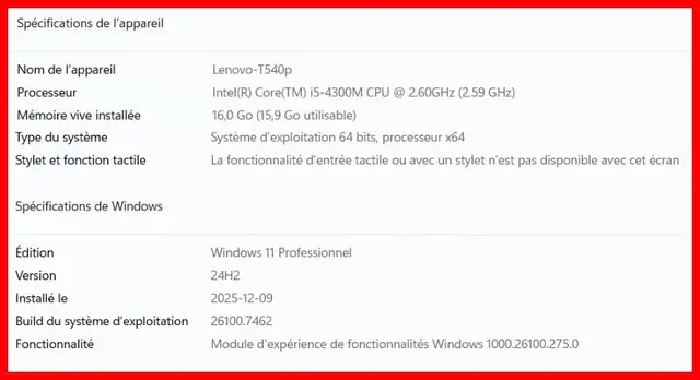 Ordinateur portable Lenovo T540p - Intel® Core™ i5-4300M CPU @ 2 in Laptops in Saguenay - Image 6