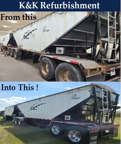 We offer the following repairs on Trailers Sandblasting and Painting Metal Replacement Rivet Removal...