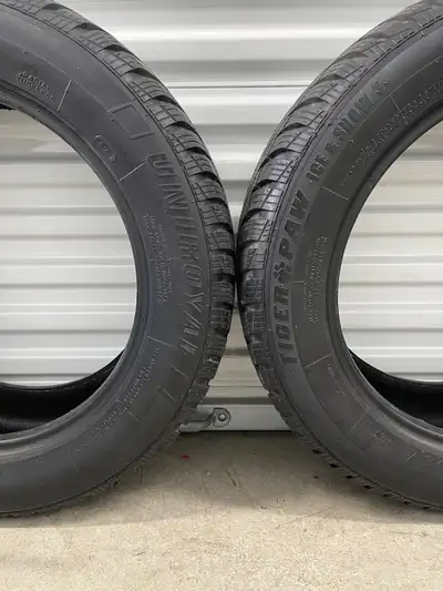 Pair2: 235/55R17 99T Uniroyal Tiger Paw Ice & Snow 3. FIRM $150: Two Used Winter Tires. FIRM Tires T...