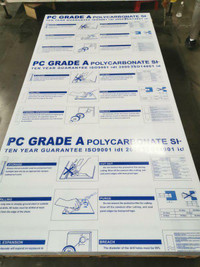 POLYCARBONATE SOLID LEXAN CLEAR SHEETS  4 X 8