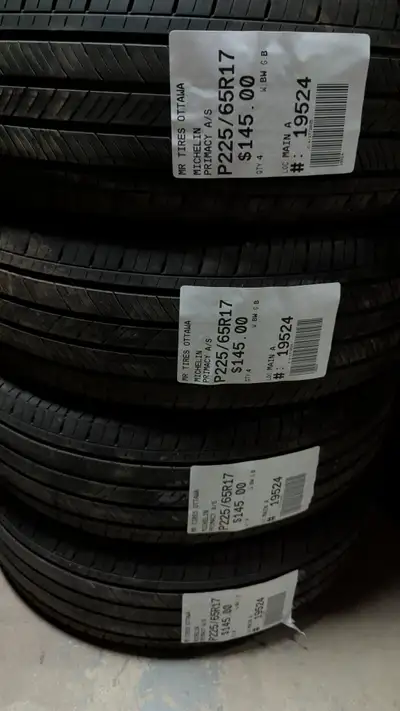 SET OF 4X MICHELIN PRIMACY A/S TAG # 19524 Size: 225/65/17 225/65/17 Excellent condition Pressure te...