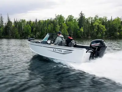 Bay Marine Sales In stock, 2026 Lund 1700 Explorer Sport, Mercury 90, White boat, Trailer, Bow cushi...