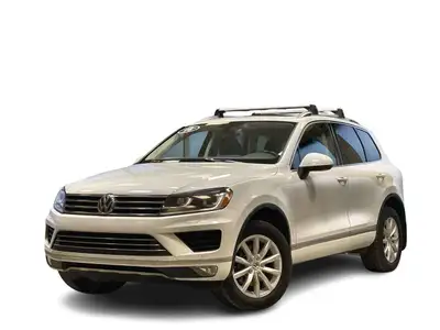 Recent Arrival! 2015 Volkswagen Touareg 3.6L White Auto-dimming Rear-View mirror, Brake assist, Comp...