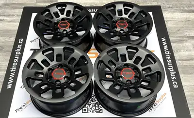 Replica TRD TT04 Matt Black Wheels Fits Toyota Tacoma, 4Runner, FJ Cruiser -Wheel Size: 17x8.0J -Bol...