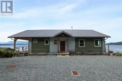 This exquisite waterfront home, built in 2019, is a rare find in the heart of Sointula. Situated on...