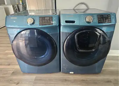 Samsung 27" Blue Frontload Stackable Washer Electric Dryer Set, View more