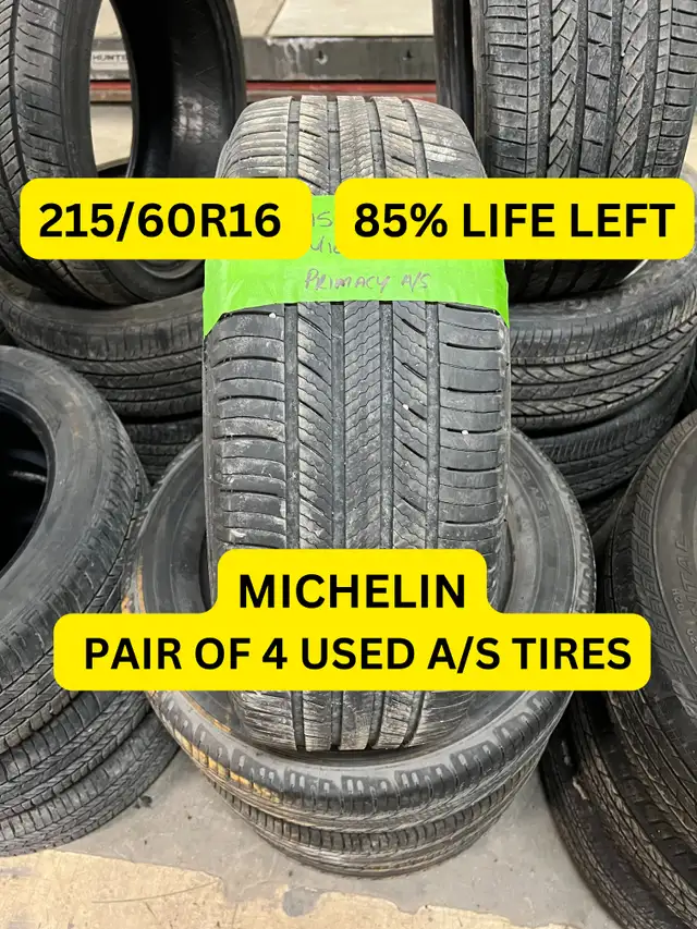 A/S 215/60R16	4	MIchelin	Premier A/S	85% in Tires & Rims in Markham / York Region - Image 2