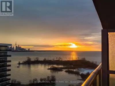 Enjoy Sunrise/Sunset On The Lake From Your Room! Modern 1+1 Bedroom Unit Featuring Floor-To-Ceiling...