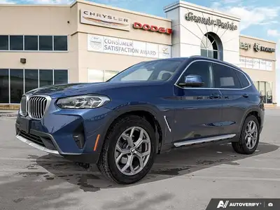 Heated Seats | Apple CarPlay | Blind Spot Monitor | Fully Inspected | This BMW X3 boasts a Intercool...
