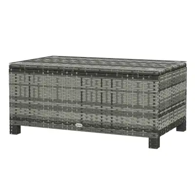 Rattan Wicker Coffee Table with Glass Top Outdoor Garden Patio F, View more