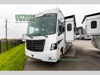 Forest River FR3 Class A gas motorhome 34DS highlights: Full and Half Bath Master Suite Fireplace Po...