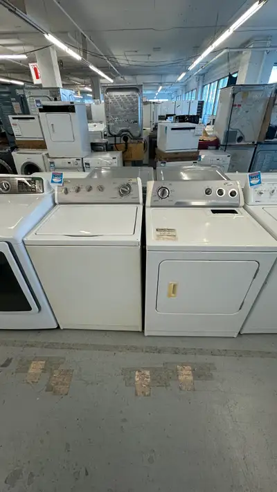 2130- Laveuse Sécheuse blanc Whirlpool top load white washer dry, View more